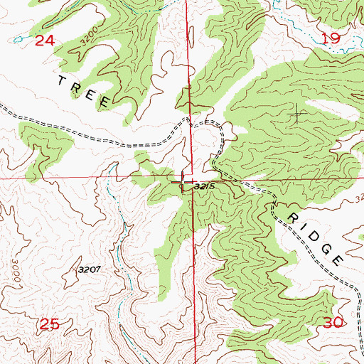 Topographic Map of Lone Tree Ridge, MT