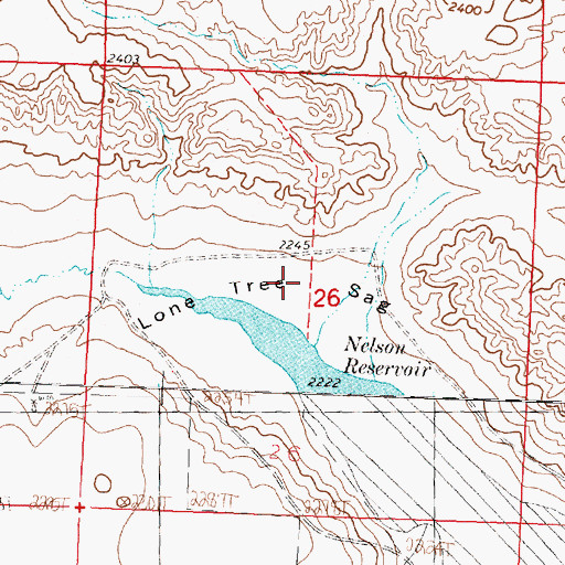 Topographic Map of Lone Tree Sag, MT