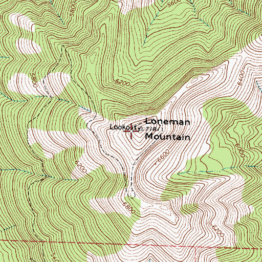 Topographic Map of Loneman Mountain, MT
