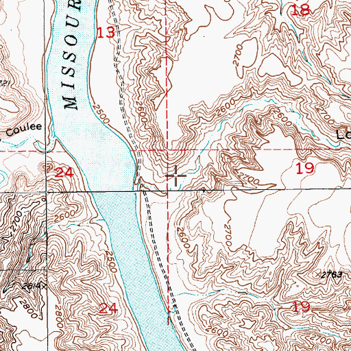 Topographic Map of Lonetree Coulee, MT