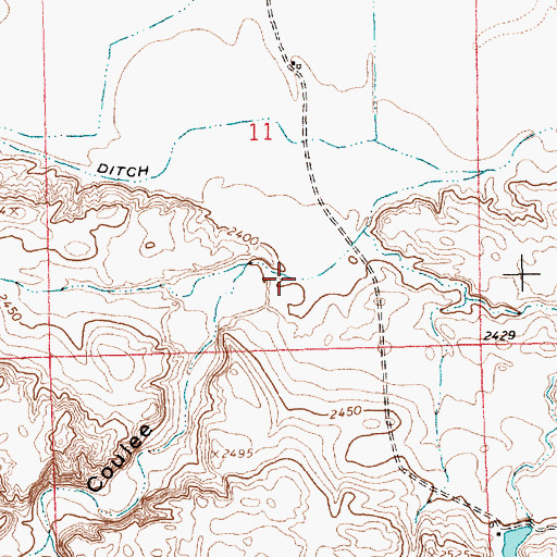 Topographic Map of Lonetree Coulee, MT