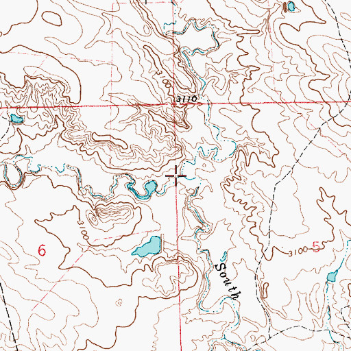 Topographic Map of Lonetree Creek, SD