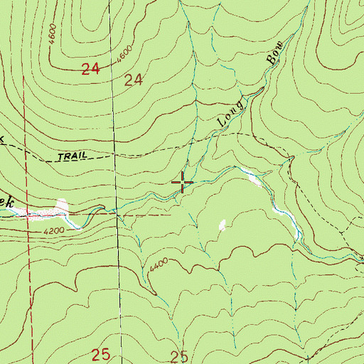 Topographic Map of Long Bow Creek, MT
