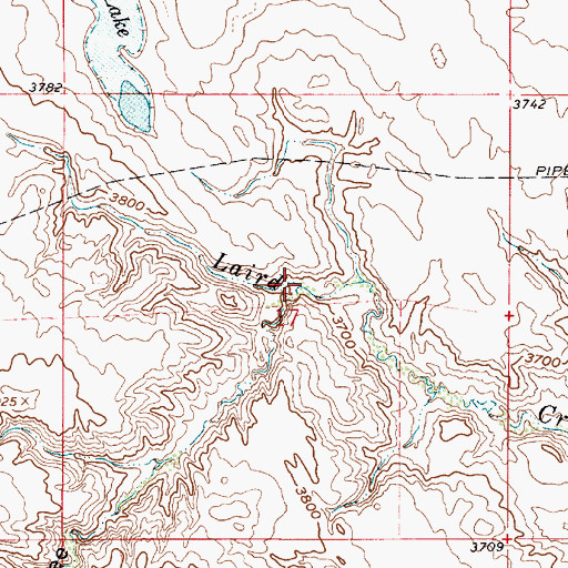 Topographic Map of Long Coulee, MT