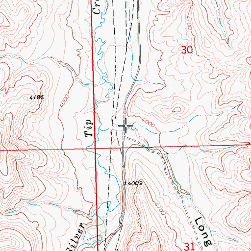 Topographic Map of Long Draw, MT