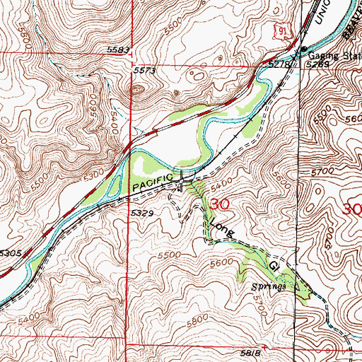 Topographic Map of Long Gulch, MT
