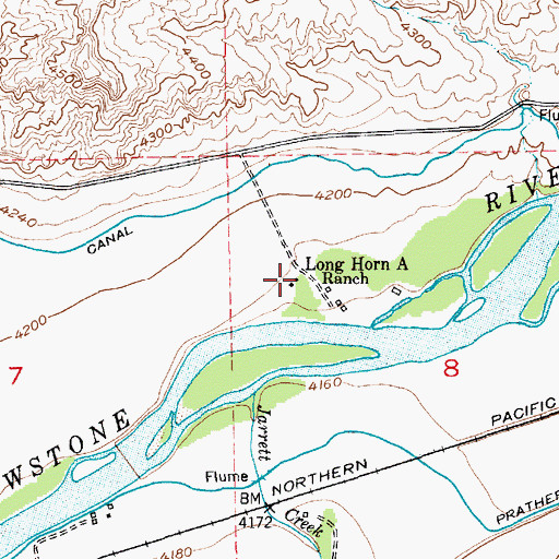 Topographic Map of Long Horn A Ranch, MT