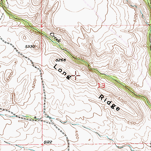 Topographic Map of Long Ridge, MT