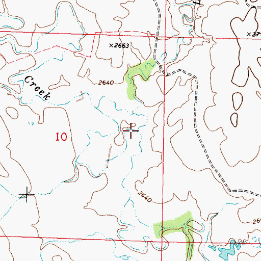 Topographic Map of Longfork Creek, MT