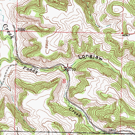 Topographic Map of Longjaw Coulee, MT