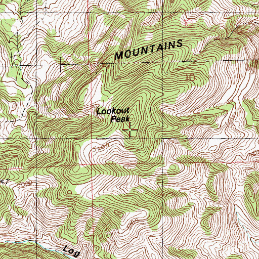 Topographic Map of Lookout Peak, MT