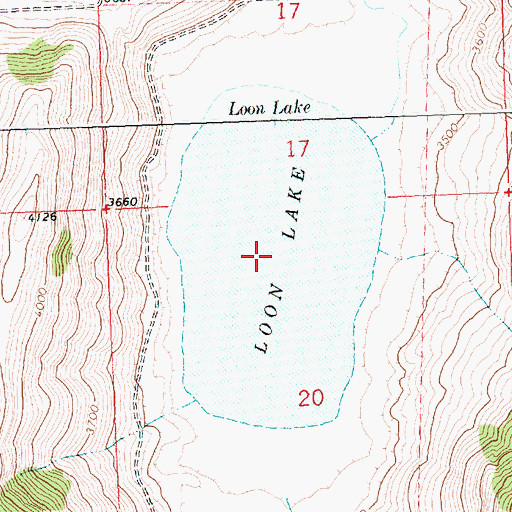 Topographic Map of Loon Lake, MT