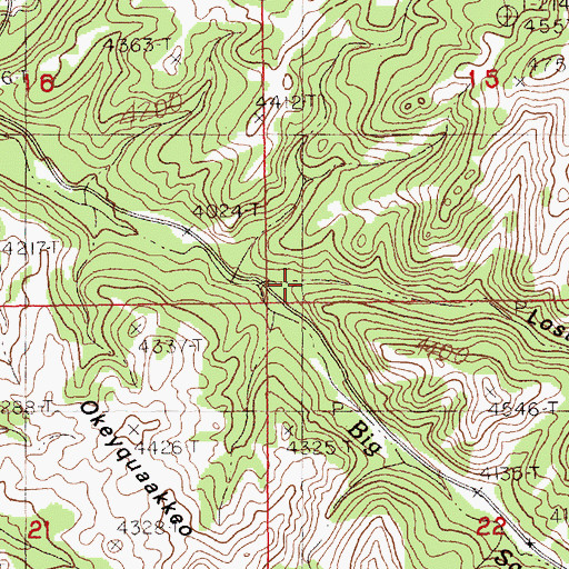 Topographic Map of Lost Canyon, MT