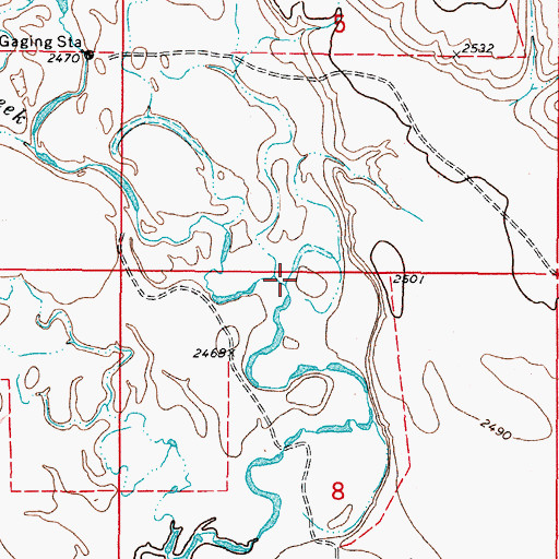 Topographic Map of Lost Child Creek, MT