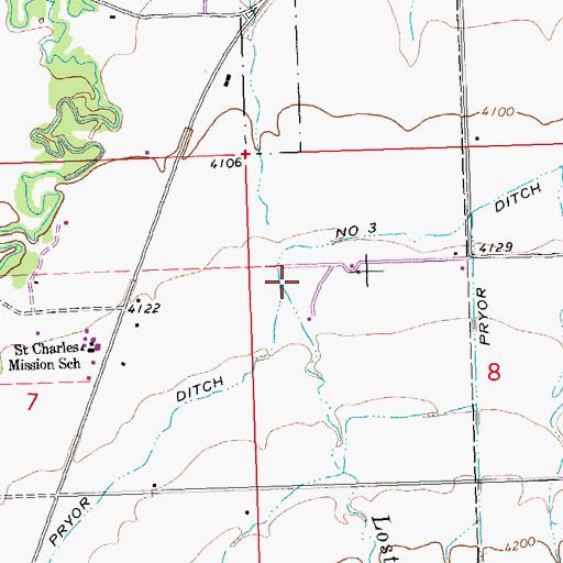 Topographic Map of Lost Creek, MT
