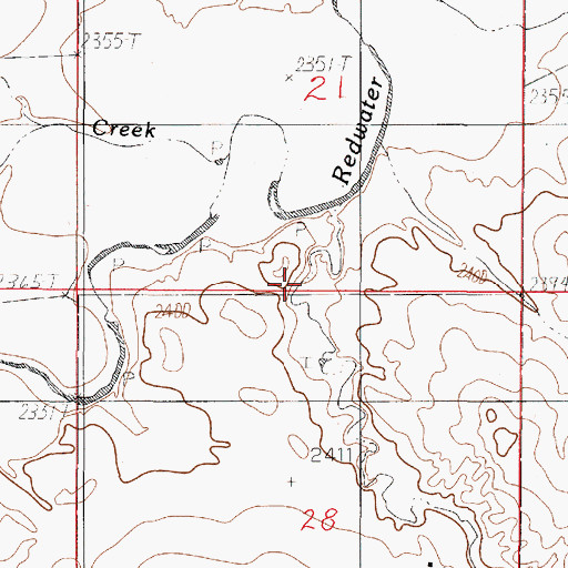 Topographic Map of Lost Creek, MT