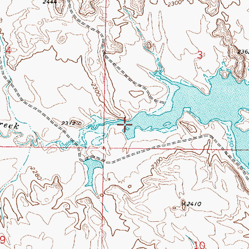 Topographic Map of Lost Creek, MT