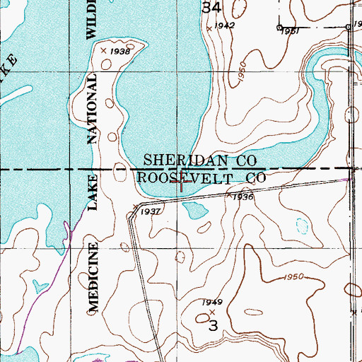 Topographic Map of Lost Creek, MT