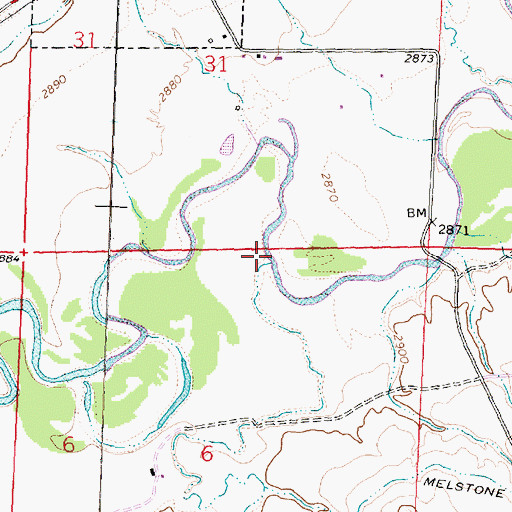 Topographic Map of Lost Horse Creek, MT