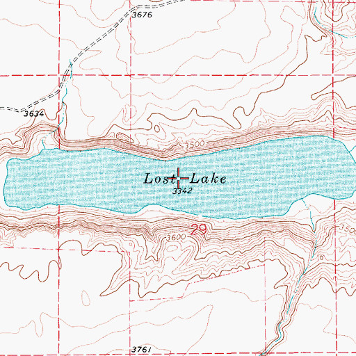 Topographic Map of Lost Lake, MT