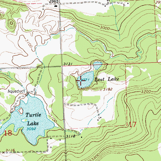 Topographic Map of Lost Lake, MT