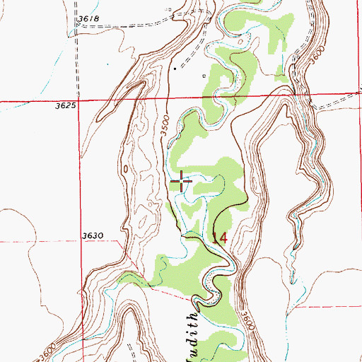 Topographic Map of Louse Creek, MT