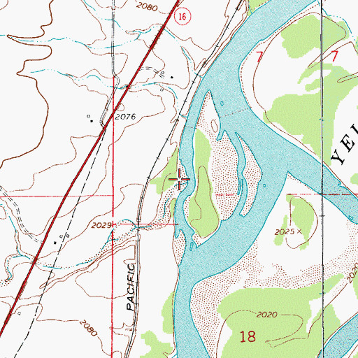 Topographic Map of Lower Sevenmile Creek, MT