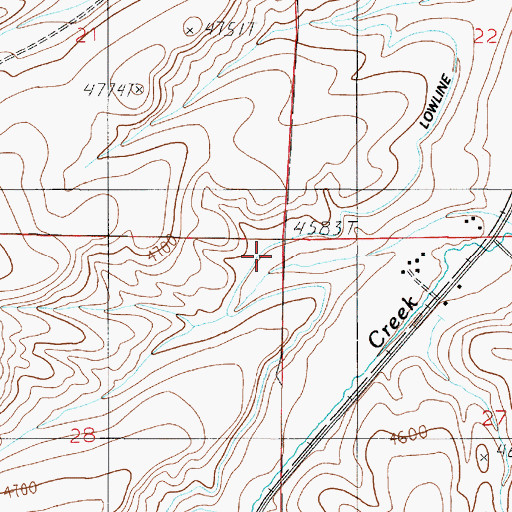 Topographic Map of Lowline Canal, MT