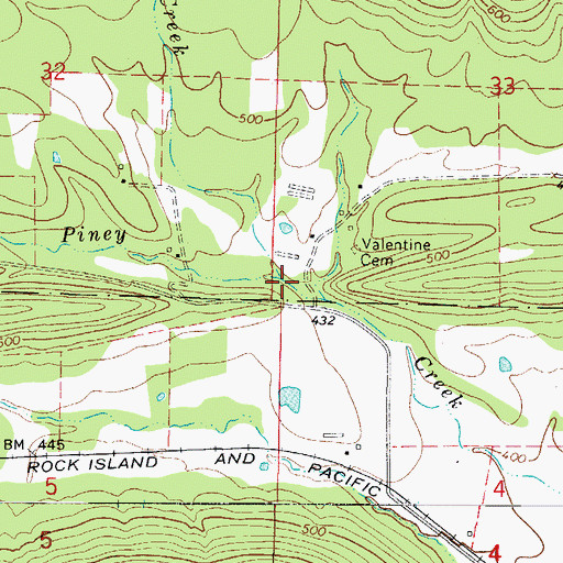 Topographic Map of Jestice Creek, AR