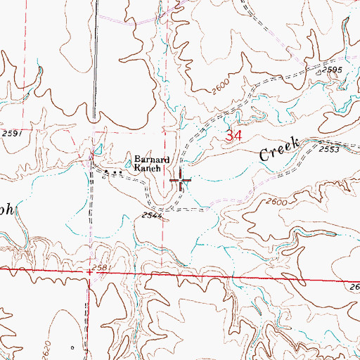Topographic Map of Lucy Coulee, MT
