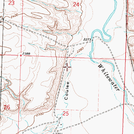 Topographic Map of Lush Coulee, MT