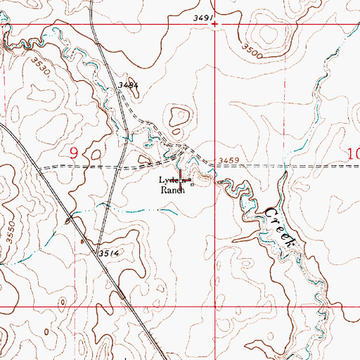 Topographic Map of Lyders Ranch, MT
