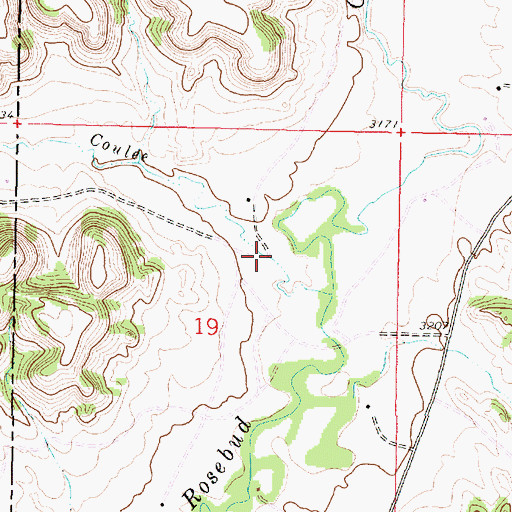 Topographic Map of Lynch Coulee, MT