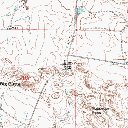 Topographic Map of Lytle Hill, MT