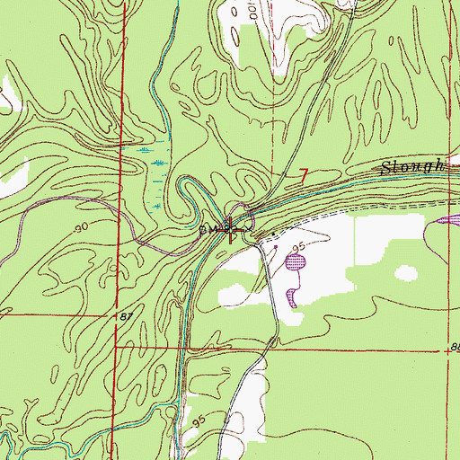 Topographic Map of Jim Dunn Creek, AR