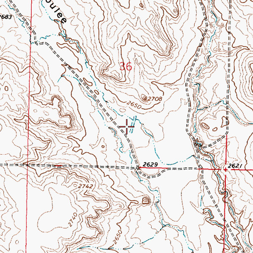 Topographic Map of Maban Coulee, MT