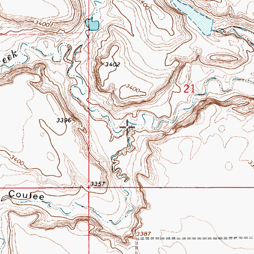 Topographic Map of Mac Coulee, MT