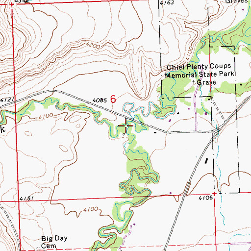 Topographic Map of Macheta Creek, MT