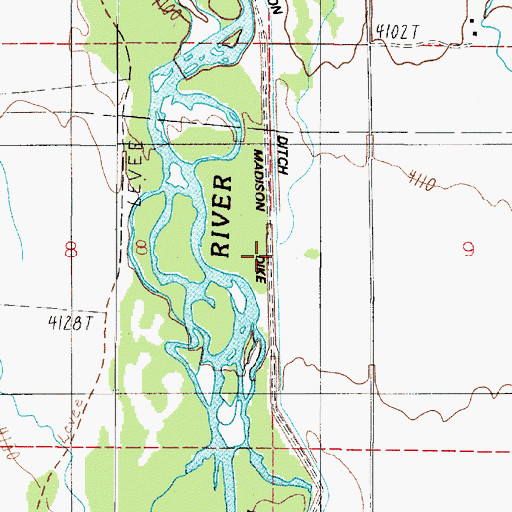 Topographic Map of Madison Dike, MT