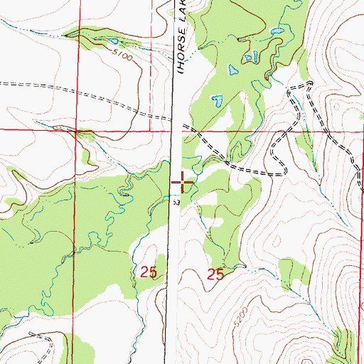 Topographic Map of Madman Coulee, MT