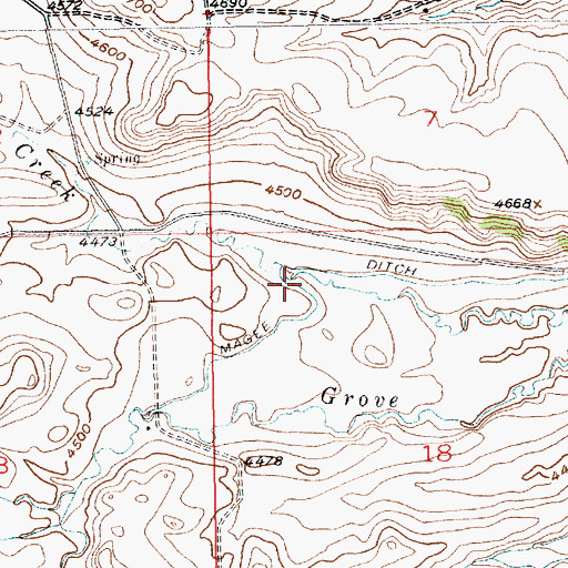 Topographic Map of Magee Ditch, MT
