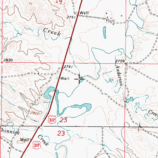 Topographic Map of Maggie Creek, MT