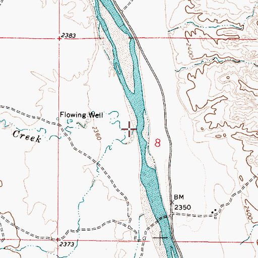 Topographic Map of Maggie Creek, MT