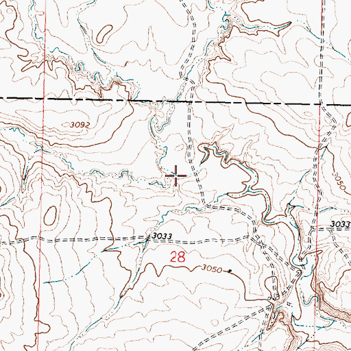 Topographic Map of Magpie Coulee, MT