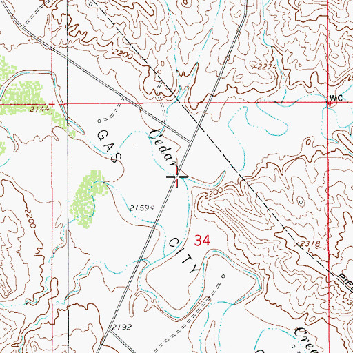 Topographic Map of Magpie Creek, MT