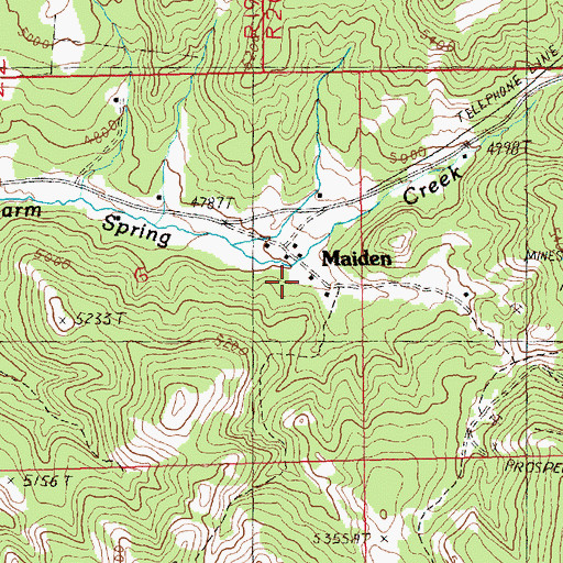 Topographic Map of Maiden, MT