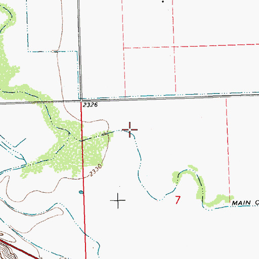 Topographic Map of Main Canal A, MT