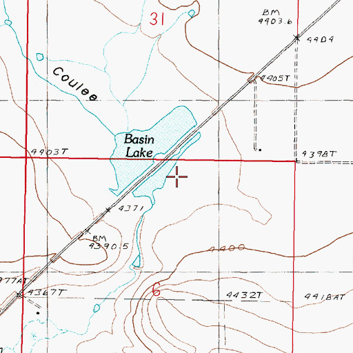 Topographic Map of Maloney Coulee, MT