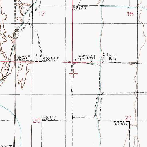 Topographic Map of Manley Ditch, MT