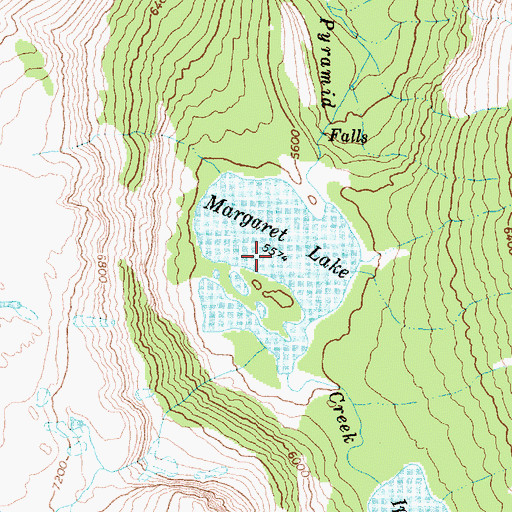 Topographic Map of Margaret Lake, MT